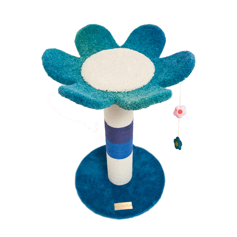 貓爬架 (花)-漸變藍