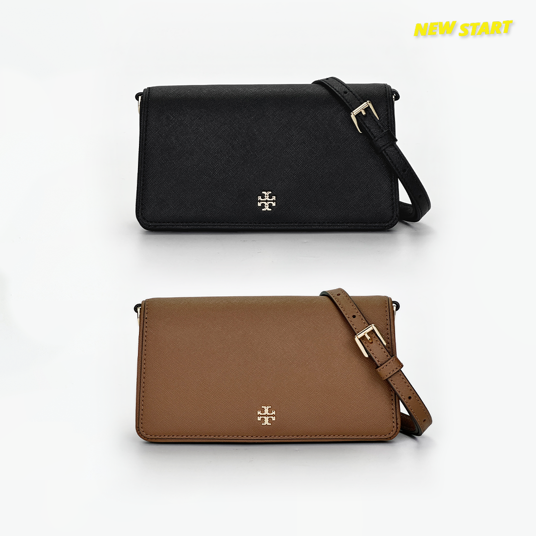 Tory Burch TB Emerson 防刮皮革 翻蓋側背包 小方包