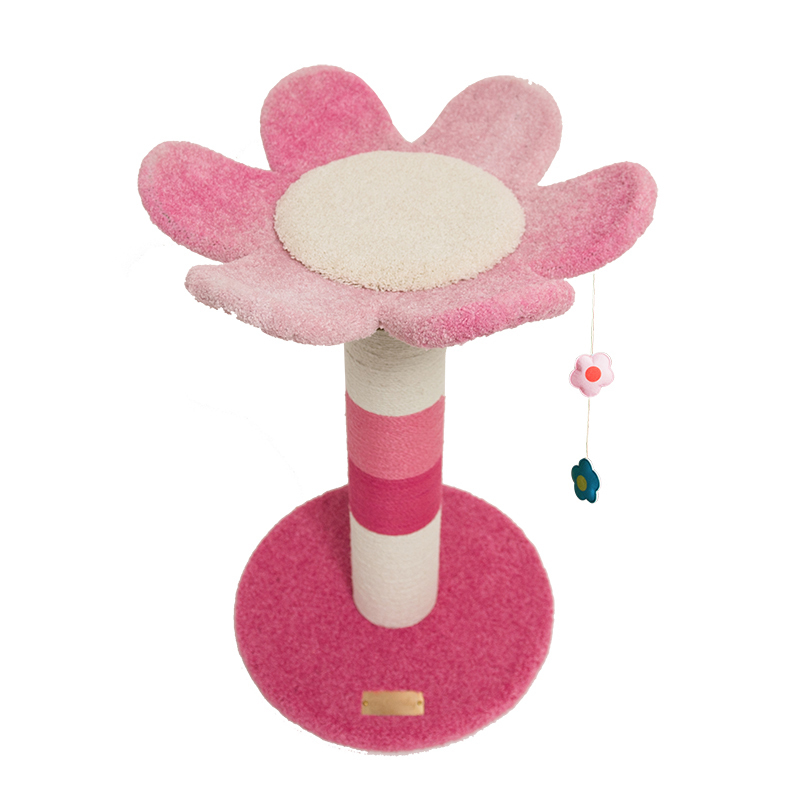 貓爬架 (花)-漸變粉