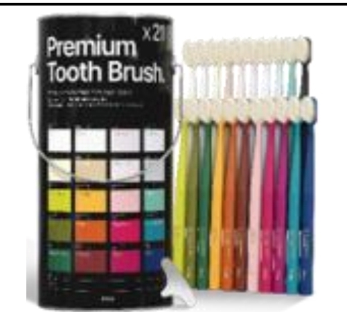 KE608   Premium Toothbrush 雙細彈性牙刷21色牙刷