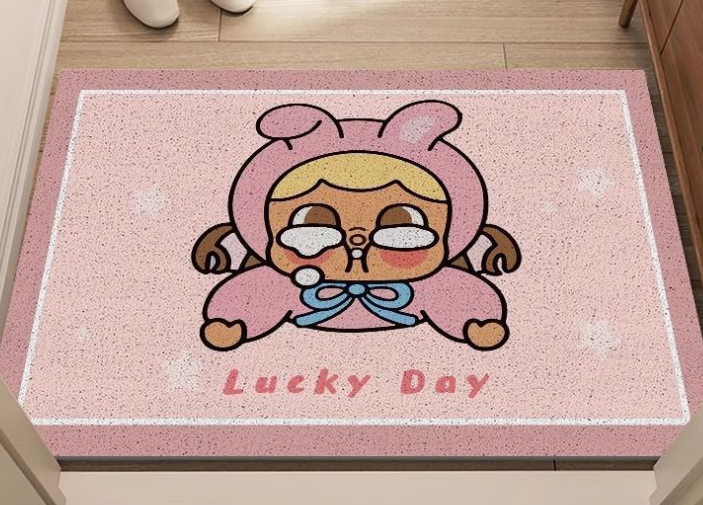 《6176》crybaby造型耐髒絲圈地墊