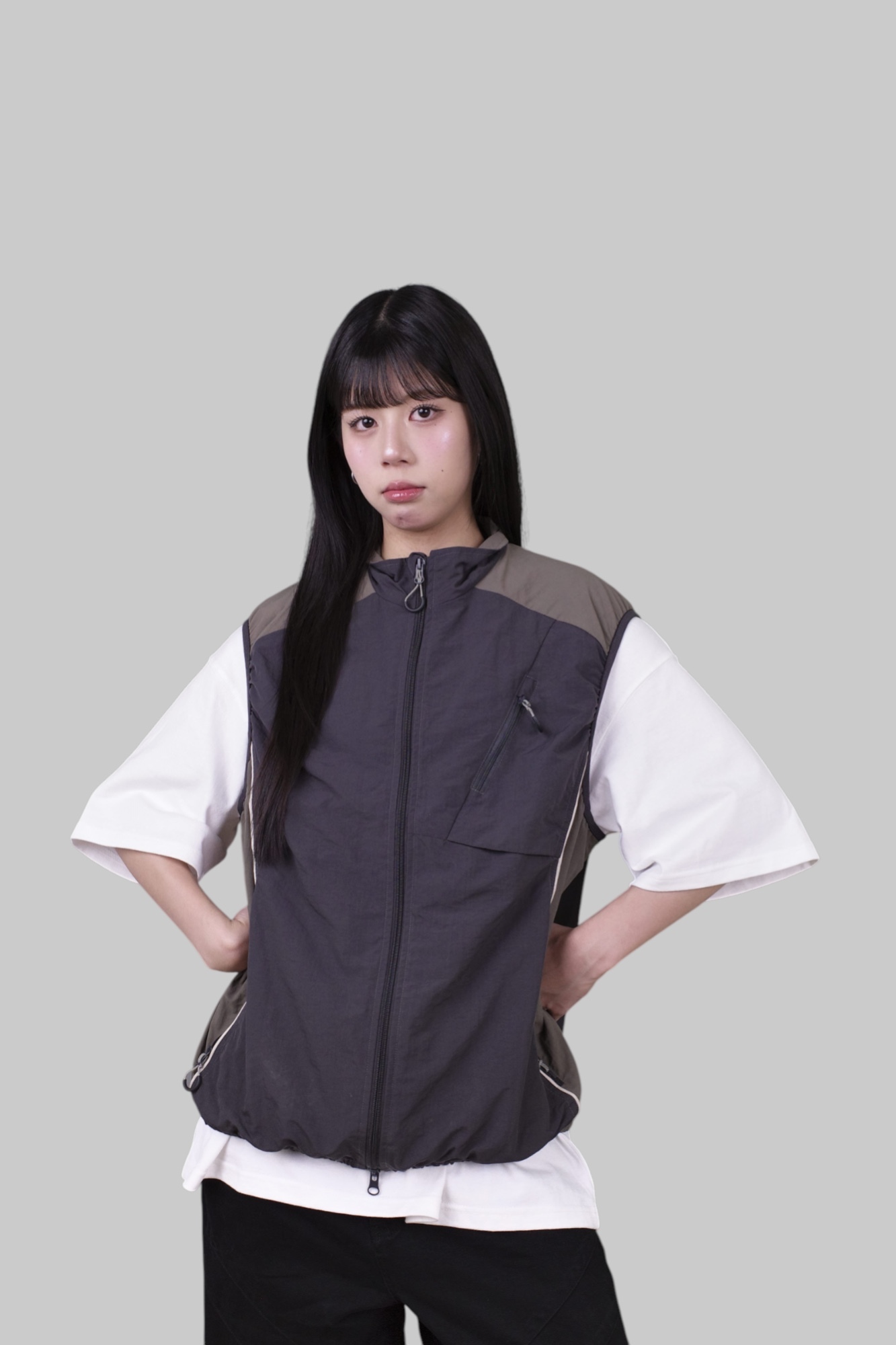 『Always_Good』露營 戶外 撞色拼接 多口袋 背心