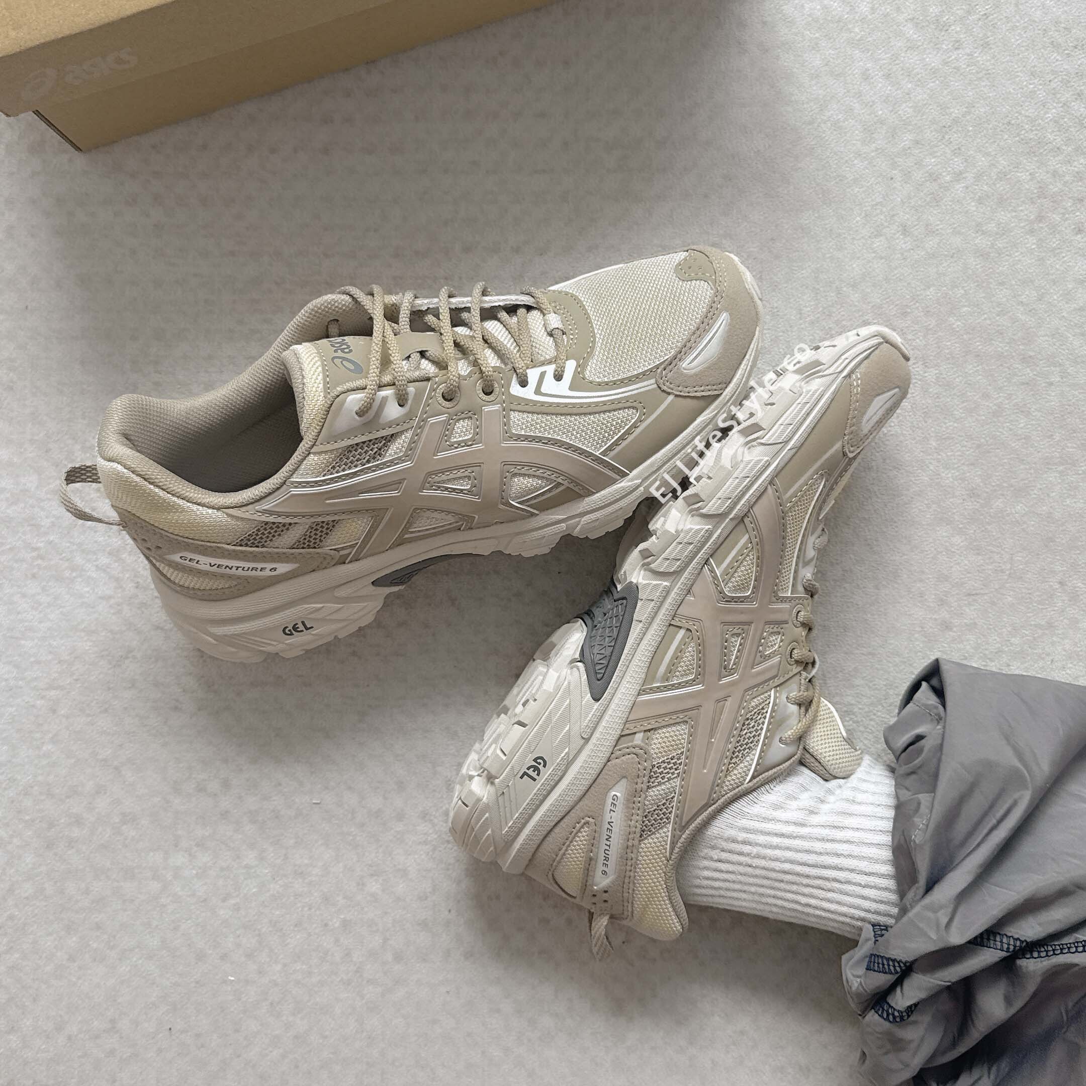 ASICS GEL-VENTURE 6 煙灰卡其 灰綠 灰底 銀邊 男女鞋 1203A438-030 / 調貨