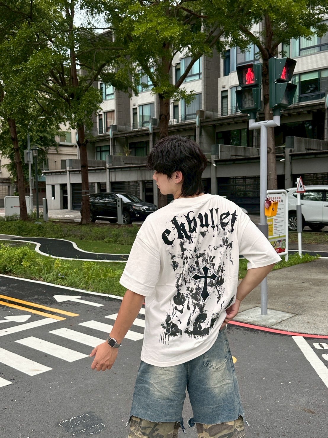 雙面印花 暗黑十字tee 2colors