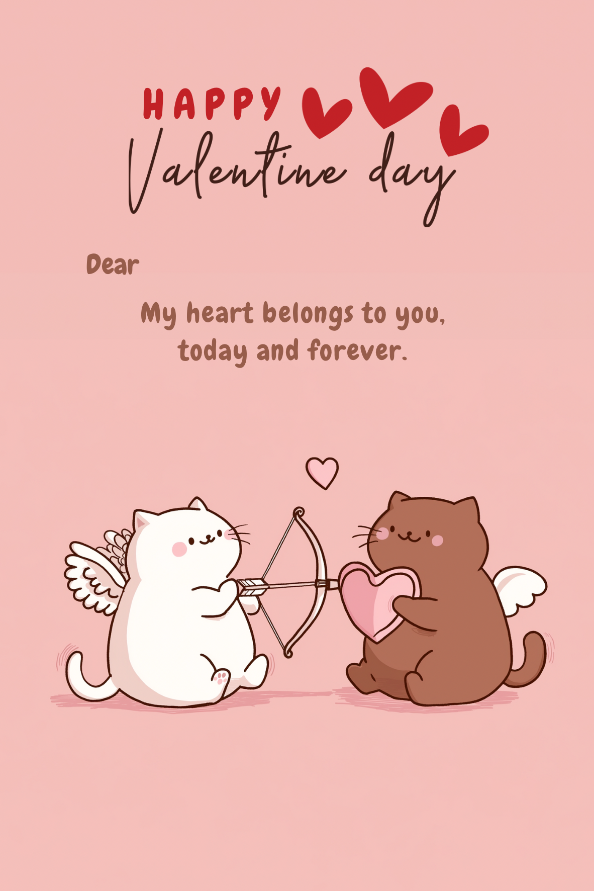 丘比特貓咪七夕情人節卡（請於結帳頁加購）