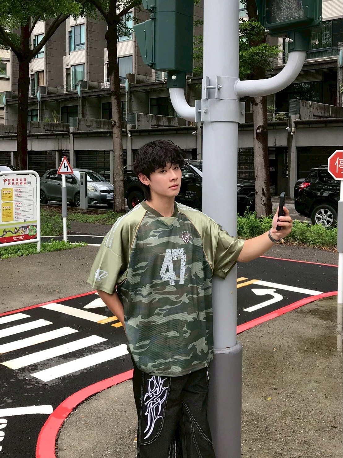 街頭迷彩人 47號迷彩拼接球衣