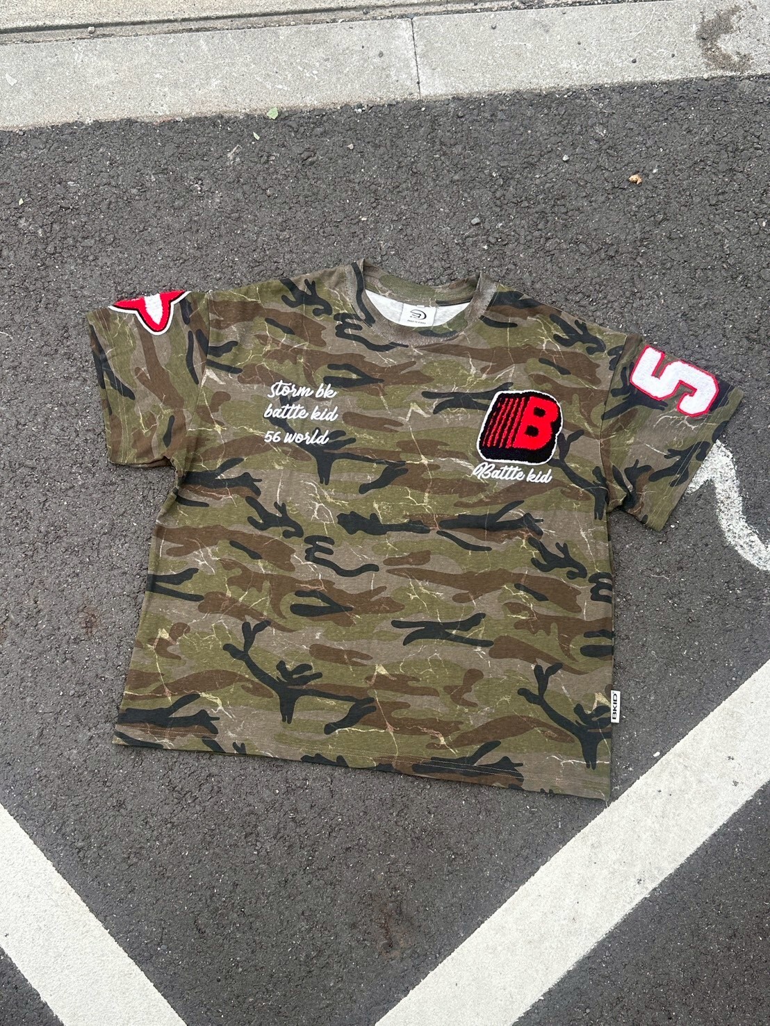 No.56美式刺繡迷彩tee