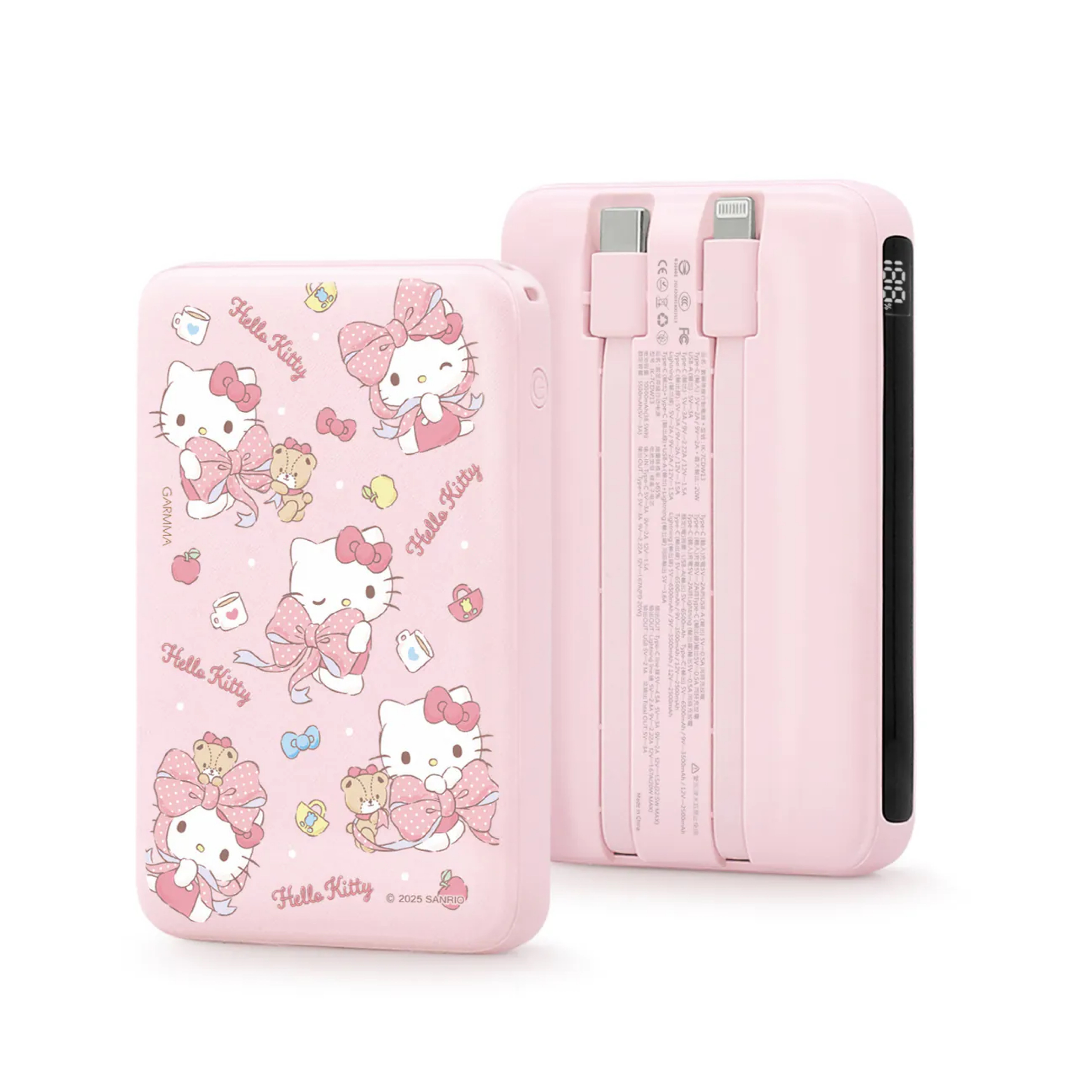 Garmma Hello Kitty 10000系列數顯帶線行動電源