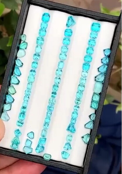 極光級磷灰石｜稀有螢光藍火 寶石級切工