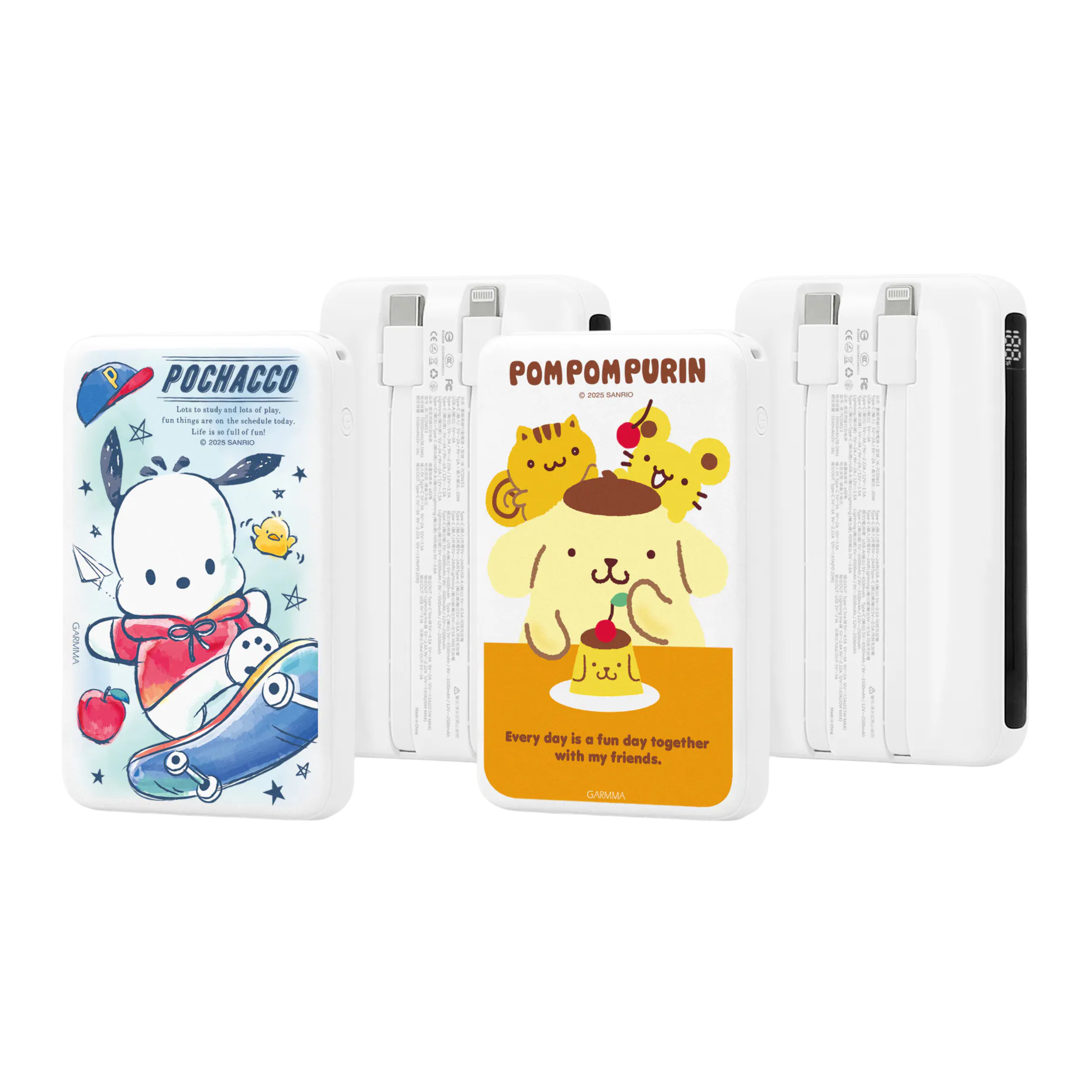 Garmma Sanrio Characters 10000系列數顯帶線行動電源