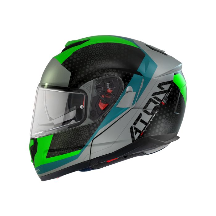 MT HELMETS ATOM SV ADVENTURE A6 GLOSS FLUOR GREEN 亮面