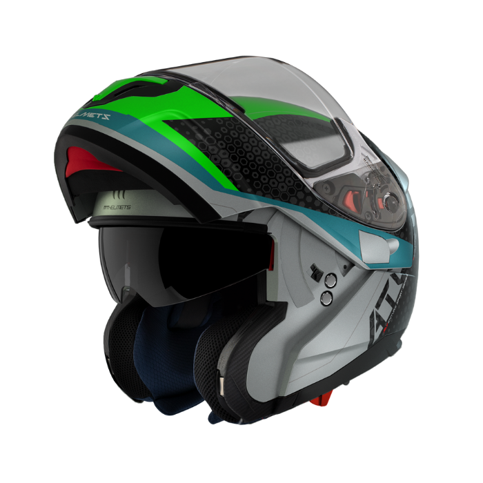 MT HELMETS ATOM SV ADVENTURE A6 GLOSS FLUOR GREEN 亮面