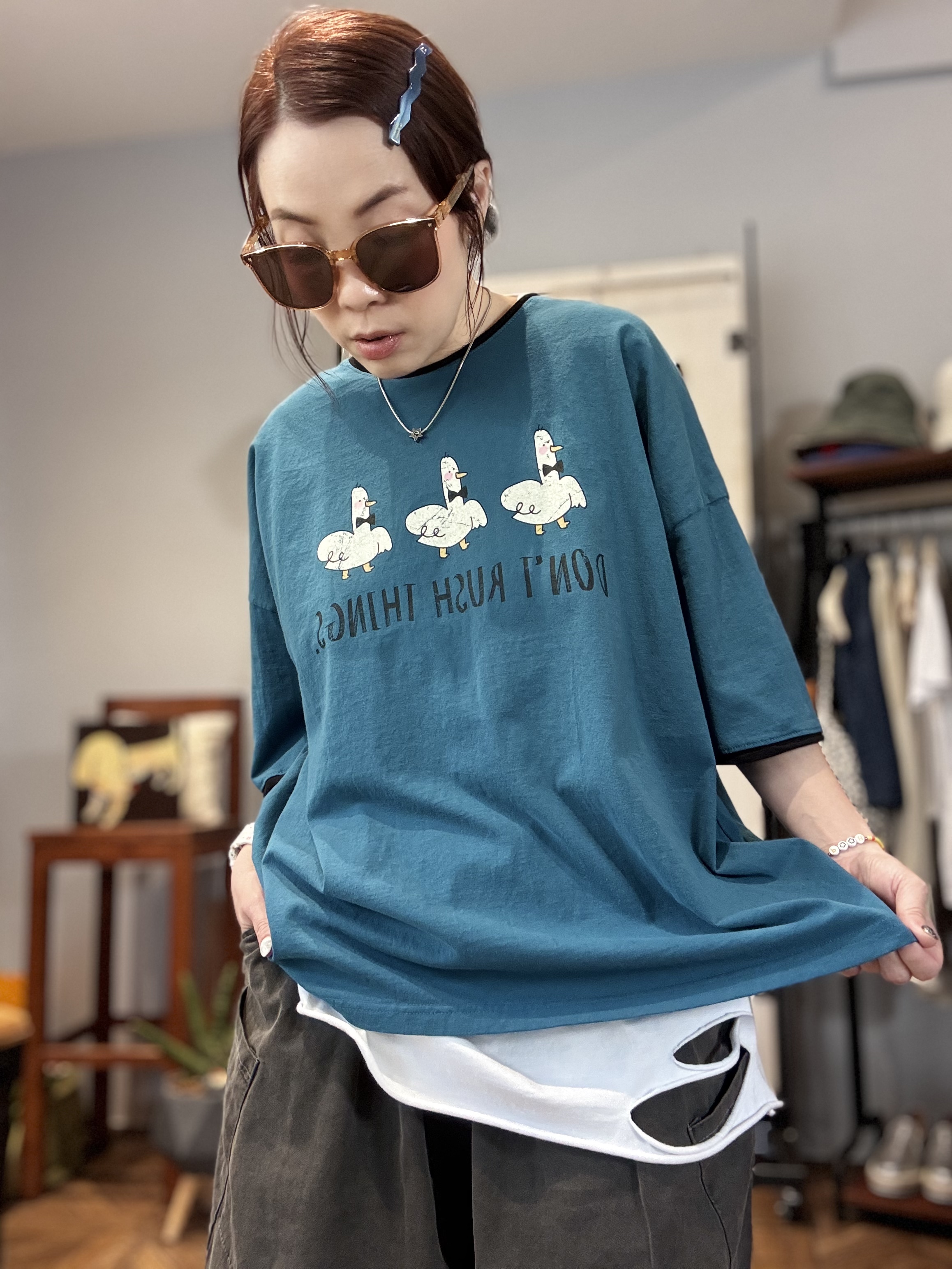 Rush duck 滾邊棉質上衣