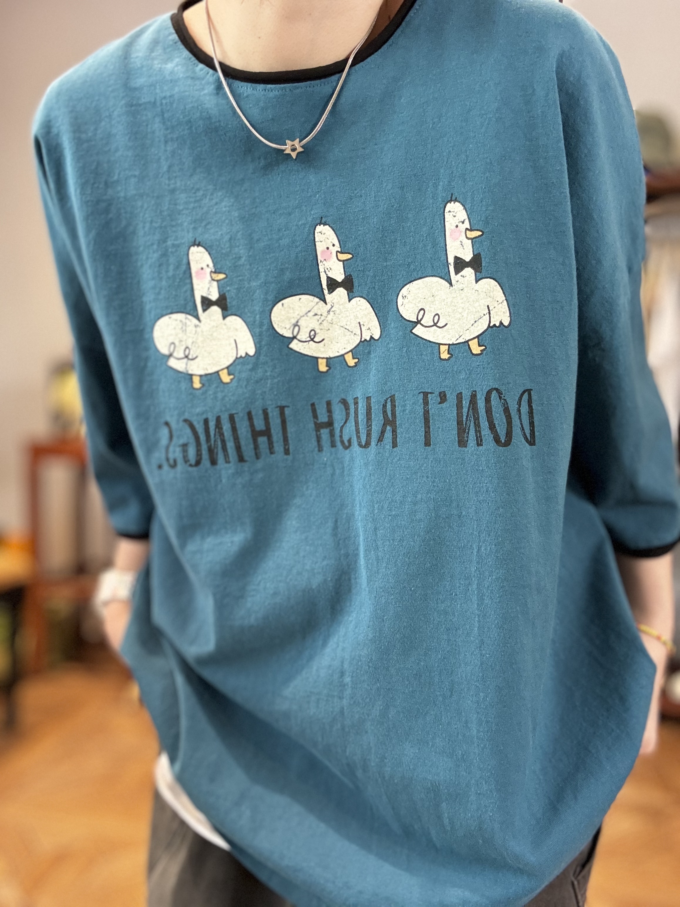 Rush duck 滾邊棉質上衣