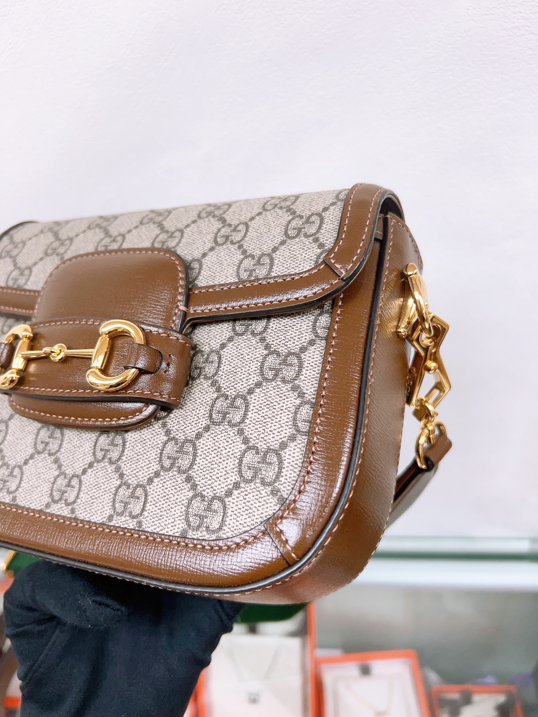 Gucci 1955 horsebit small brown