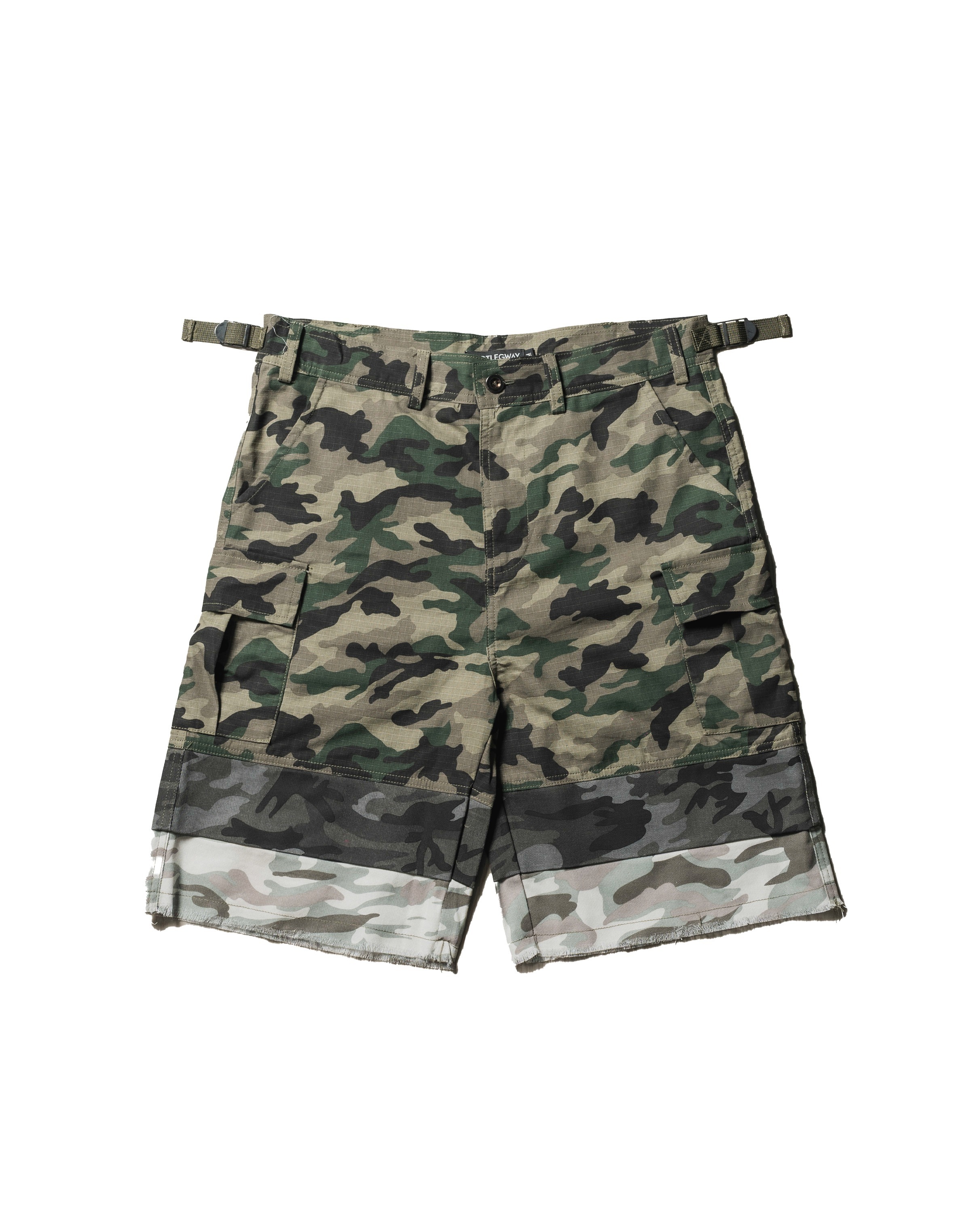 Bootlegway｜ " Triple Camo" Work Shorts (Green)