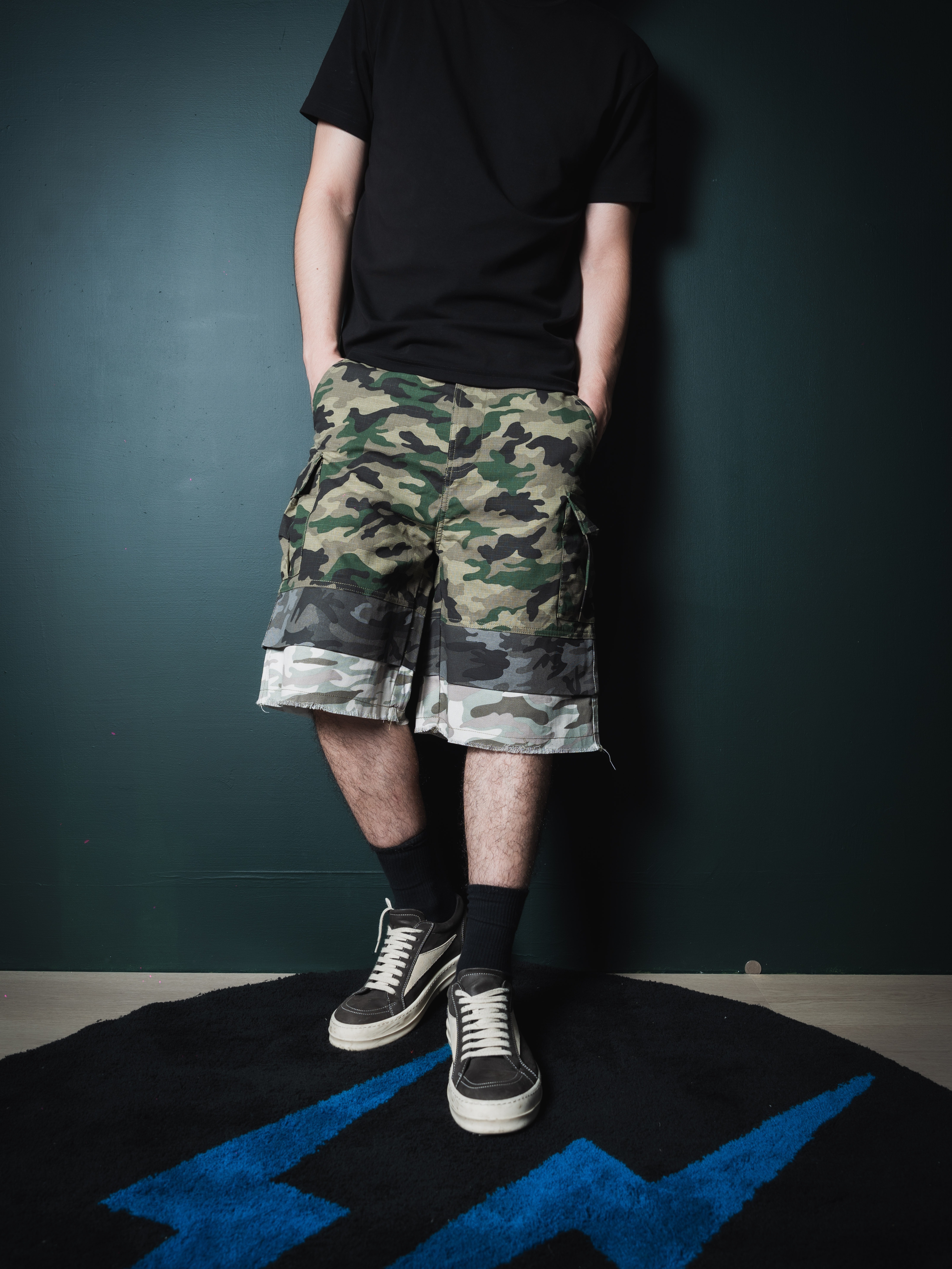 Bootlegway｜ " Triple Camo" Work Shorts (Green)