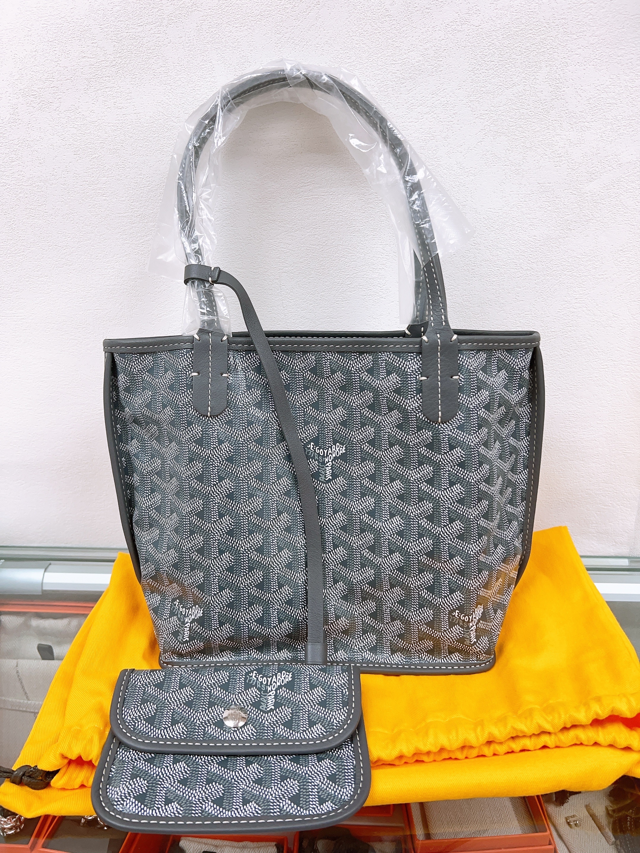 *Unused* Goyard anjou mini tote grey