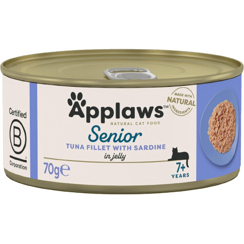 Applaws – 全天然啫哩罐 吞拿+沙甸魚(老貓) Senior Tuna & Sardine in Jelly 70g