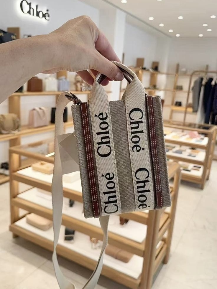 Outlet Chloe Vertical Woody Tote Bag