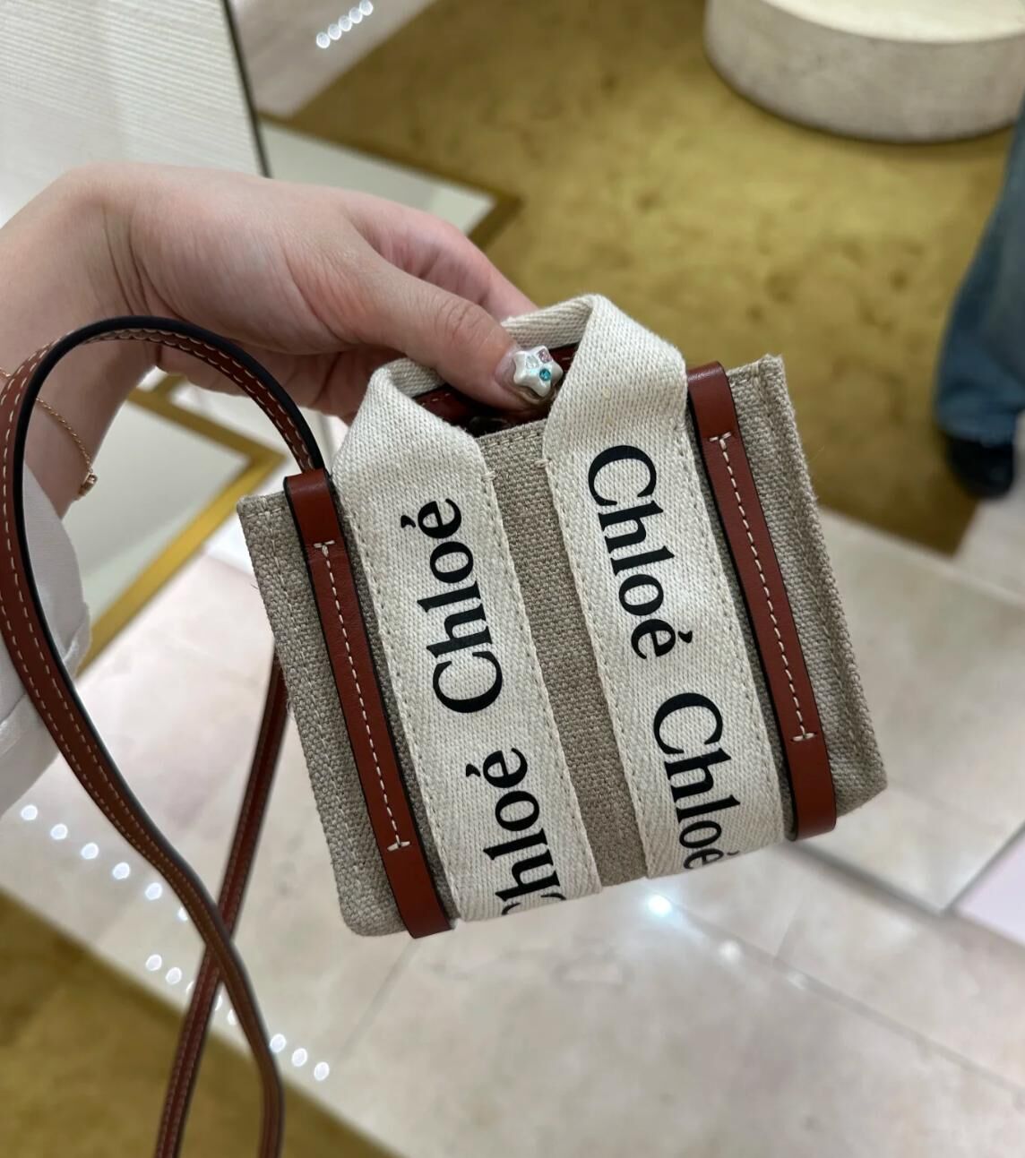 Outlet Chloe Nano Woody Tote Bag