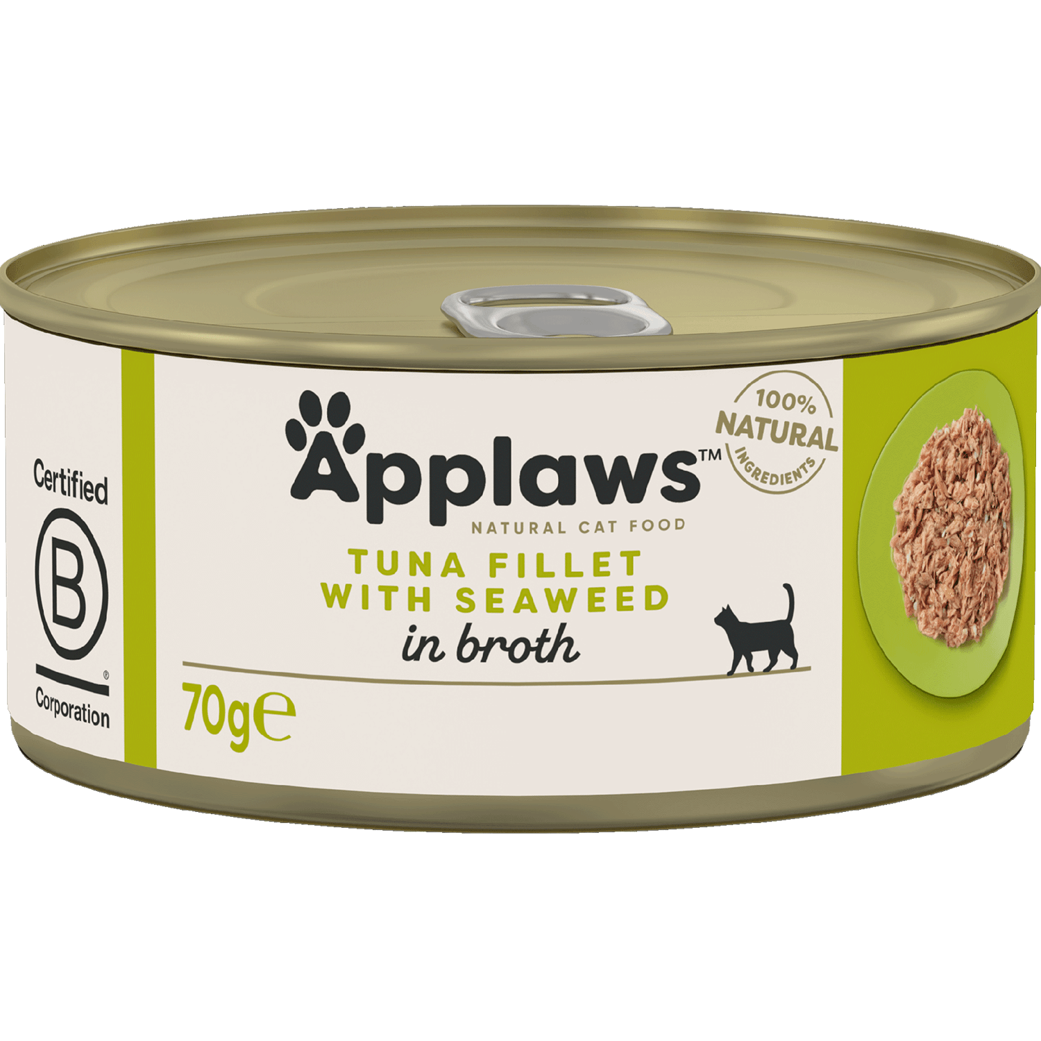 [斷貨中] Applaws - 全天然肉絲湯汁吞拿魚&紫菜 Tuna & Seaweed 70g