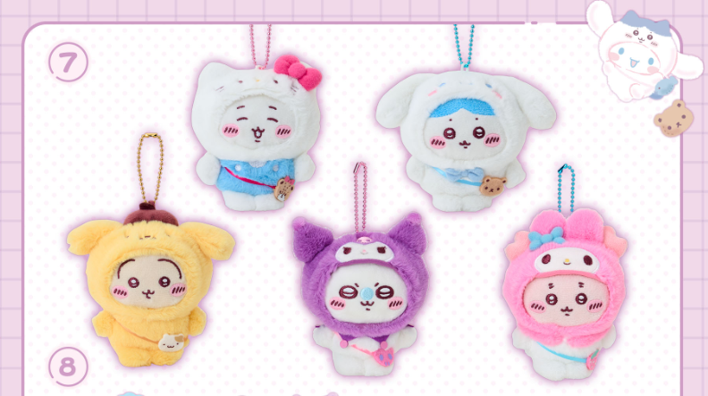 現貨-Chiikawa 吉伊卡哇 x Sanrio 合作 日版 有正版原袋 現貨(非受注貨) 掛件公仔-