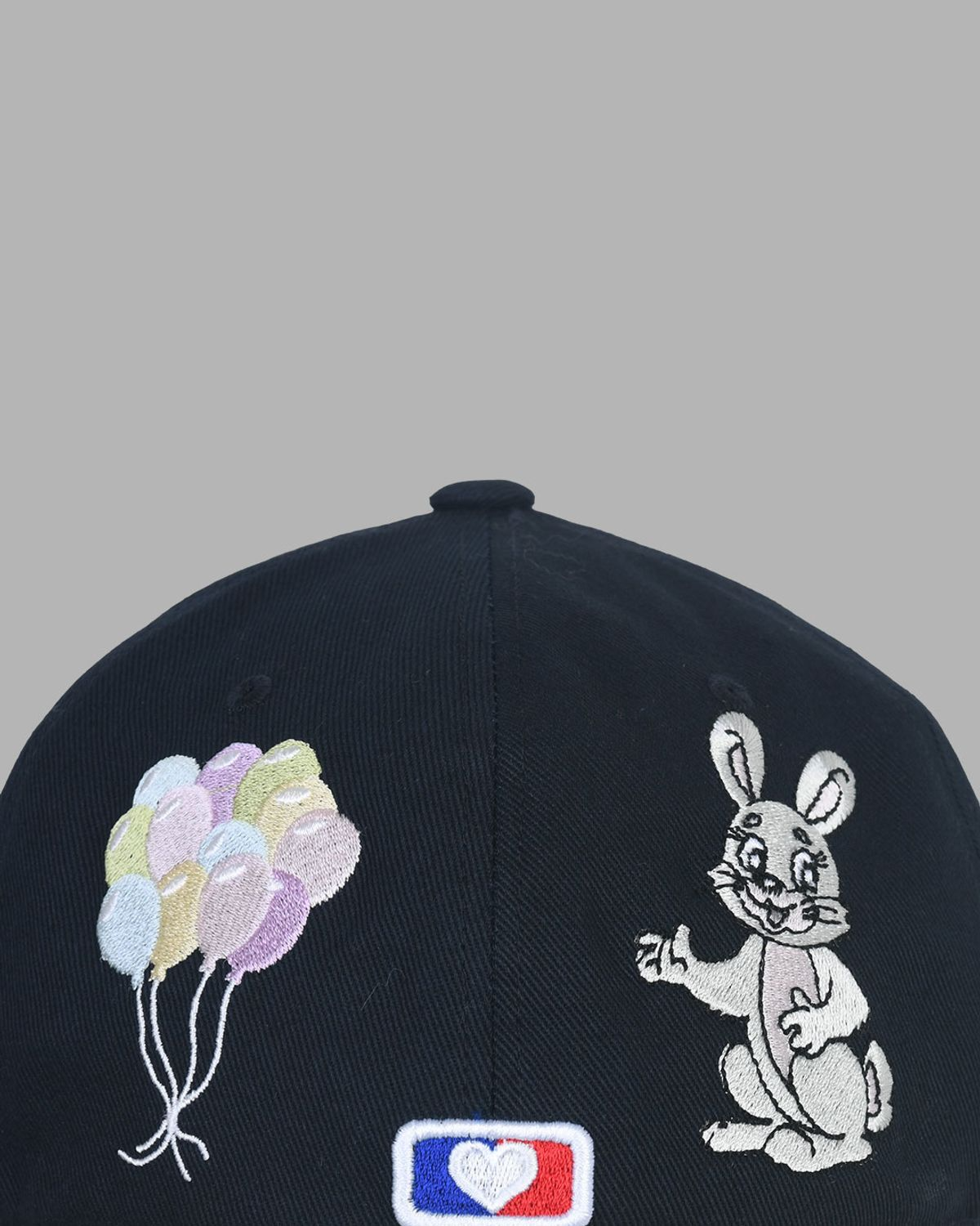 THE MUSEUM VISITOR RABBIT EMBROIDERY CAP (BLACK) 全封帽