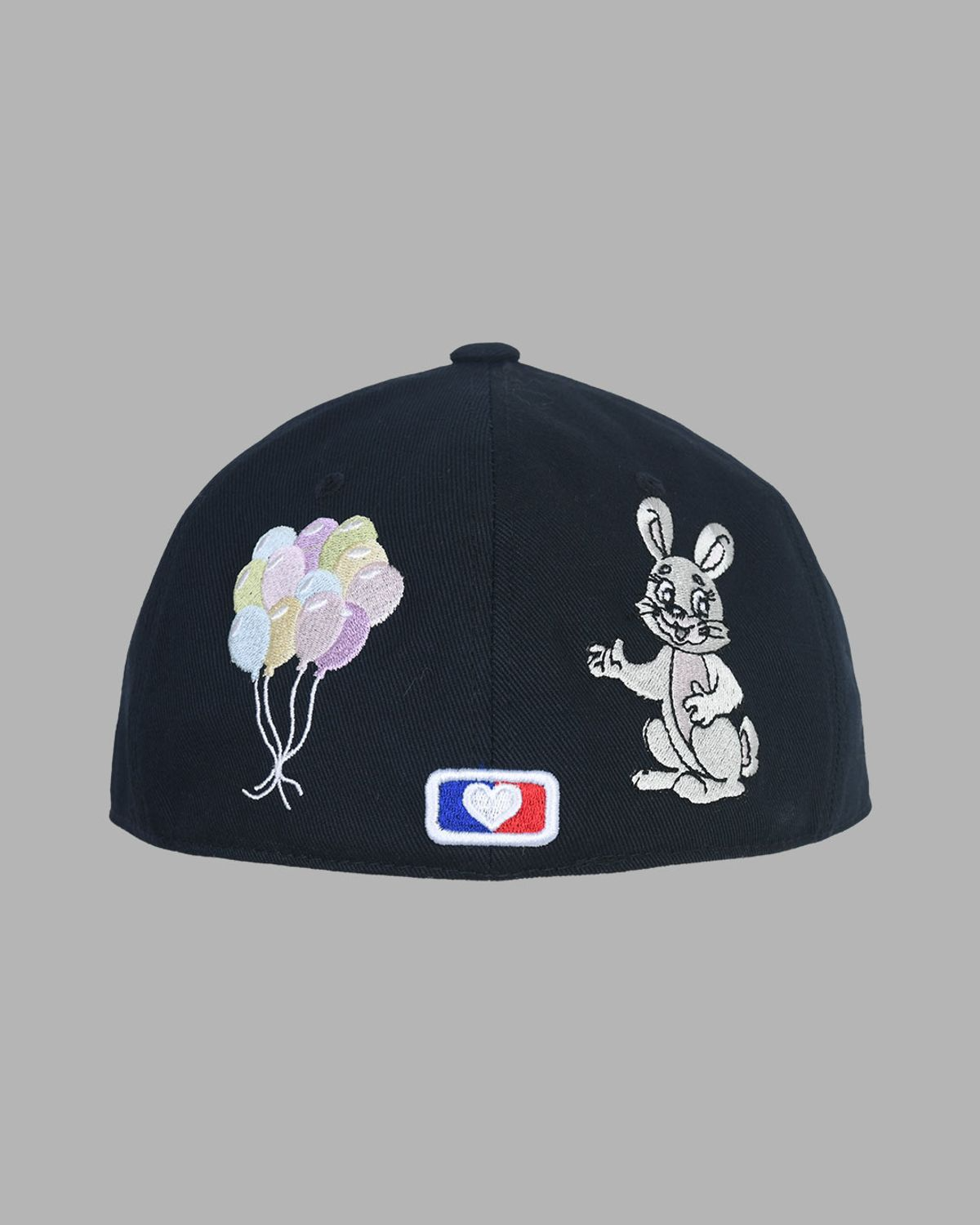 THE MUSEUM VISITOR★韓国★男女兼用★RABBIT EMBROIDERY CAP THE MUSEUM VISITOR RABBIT EMBROIDERY CAP (BLACK) 全封帽