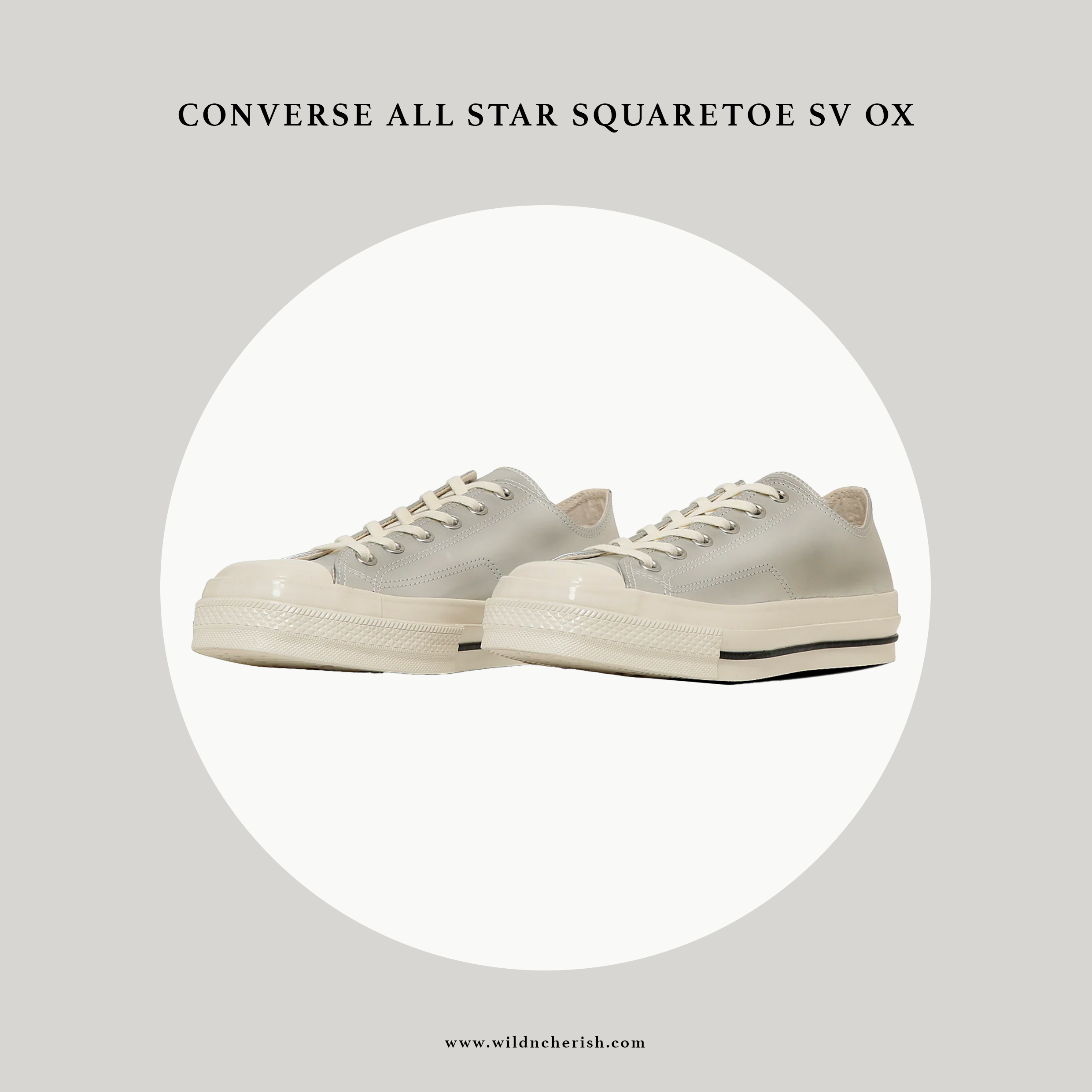 預訂 | Converse All Star Squaretoe SV OX 方頭 銀色 日本限定