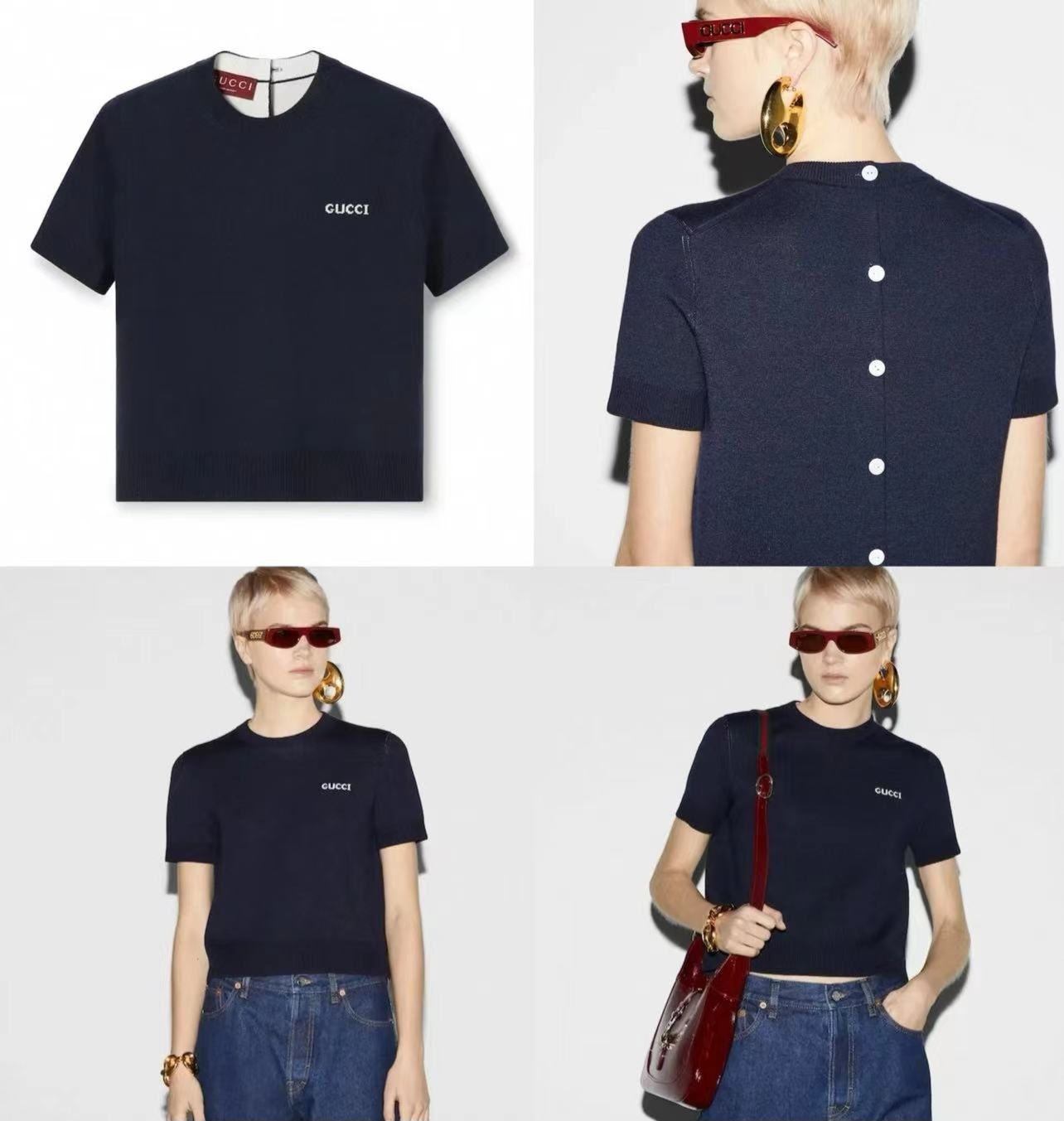 GG 經典款 字母logo 針織上衣 女款