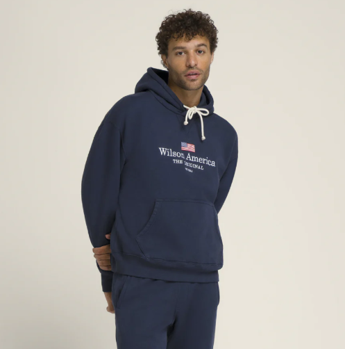 WILSON 威爾森  / Wilson America 連帽上衣 / WM00253431DBC / AUG25
