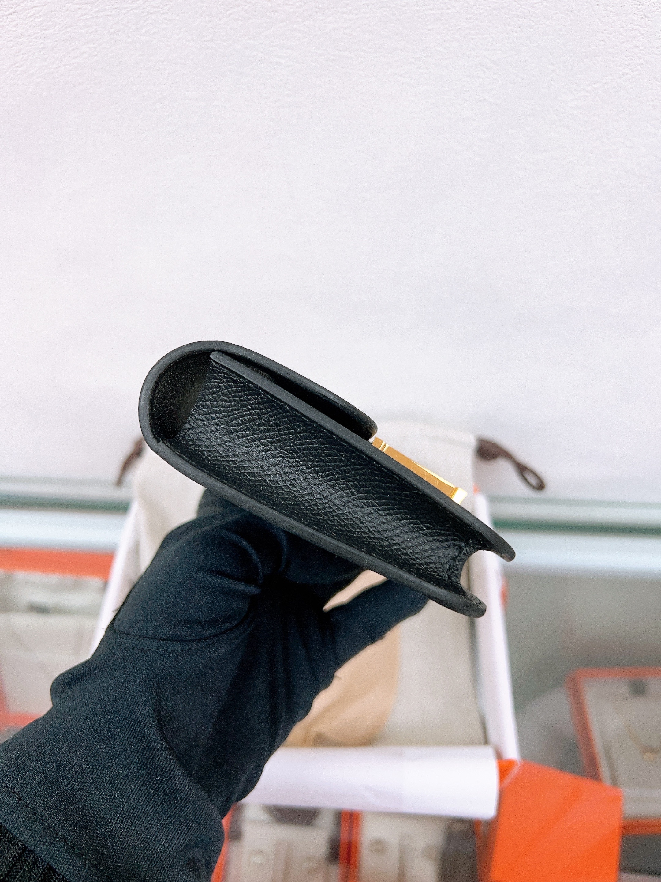 *Brand New* Hermes constance slim wallet (black GHW/ stamp K)