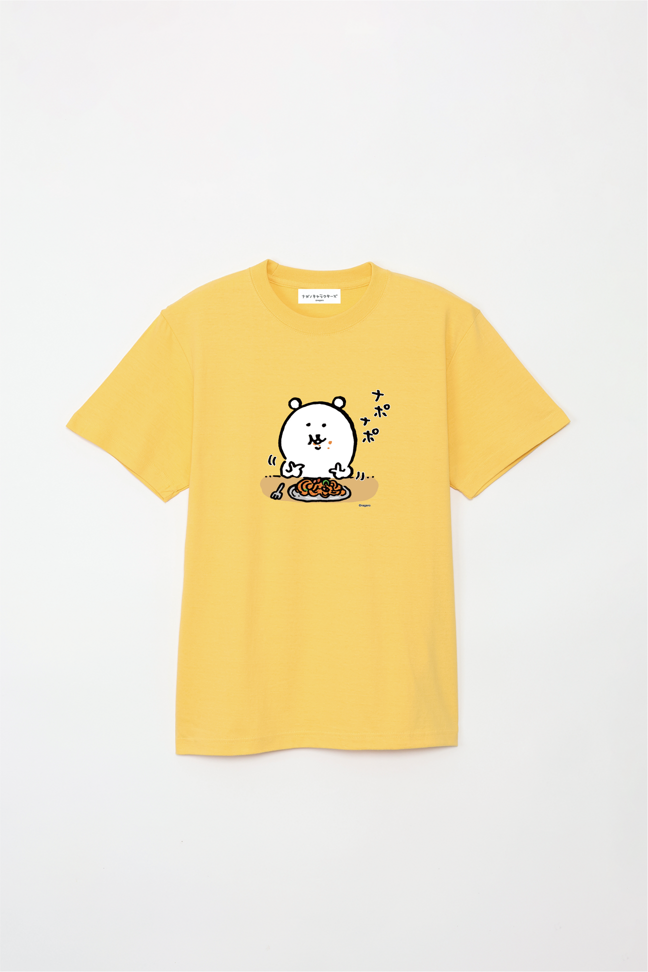 預訂｜白熊 ODM 5.6oz純棉短袖T恤 中央圖案 Napo Napo 拿坡里義大利麵