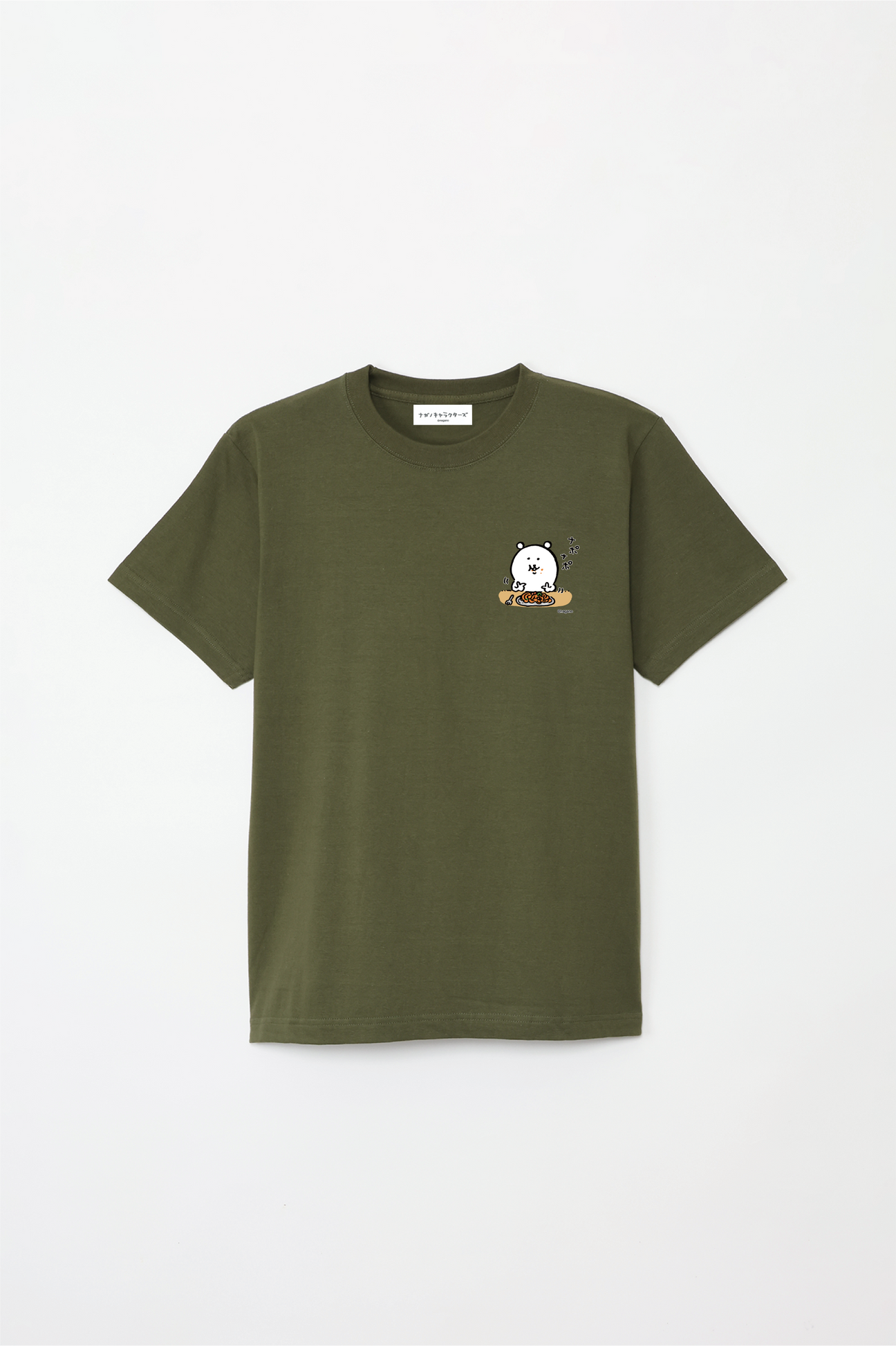 預訂｜白熊 ODM 5.6oz純棉短袖T恤 左胸圖案 Napo Napo 拿坡里義大利麵