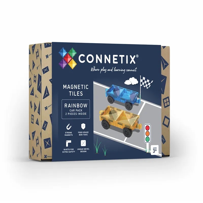 【澳洲 Connetix Tiles 磁樂積木】雙車組