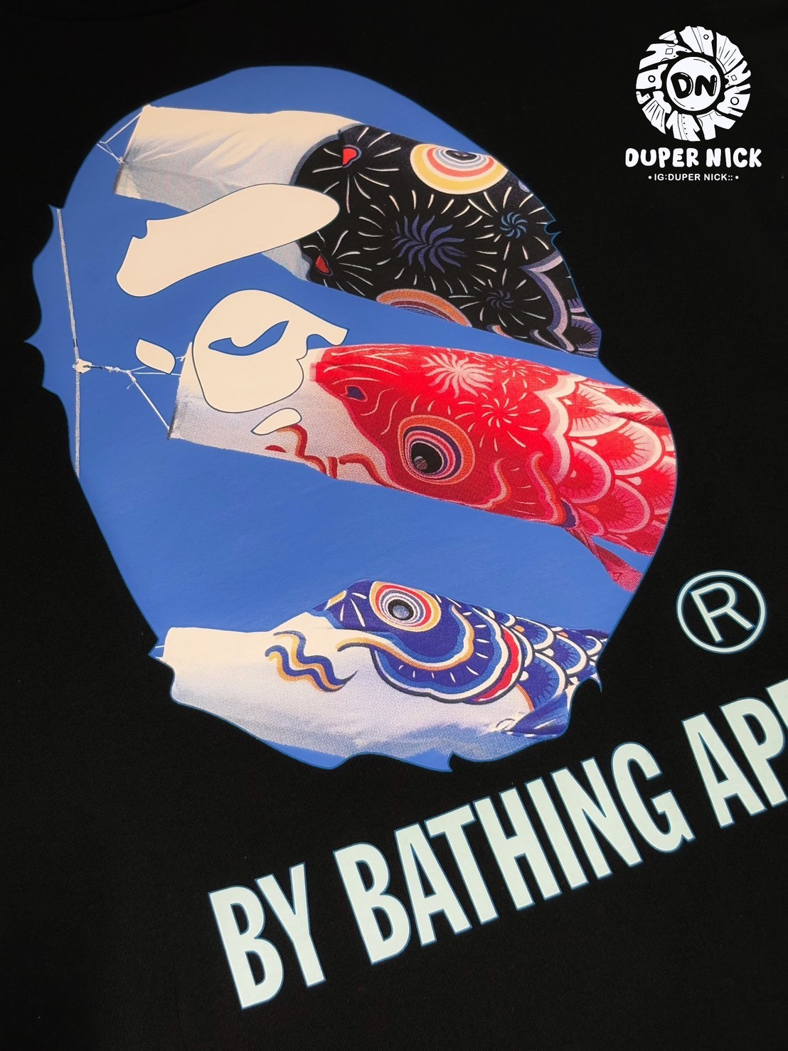 BAPE Carp Photo By Bathing Ape Tee 日本鯉魚限定 短袖