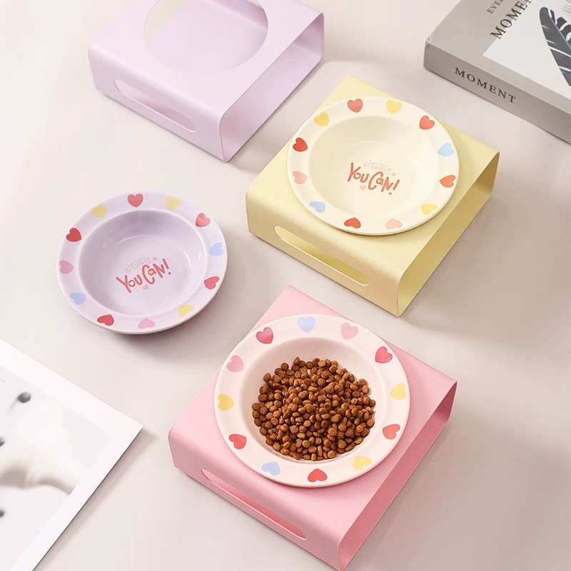 JUNPUN 奶油风猫狗陶瓷碗