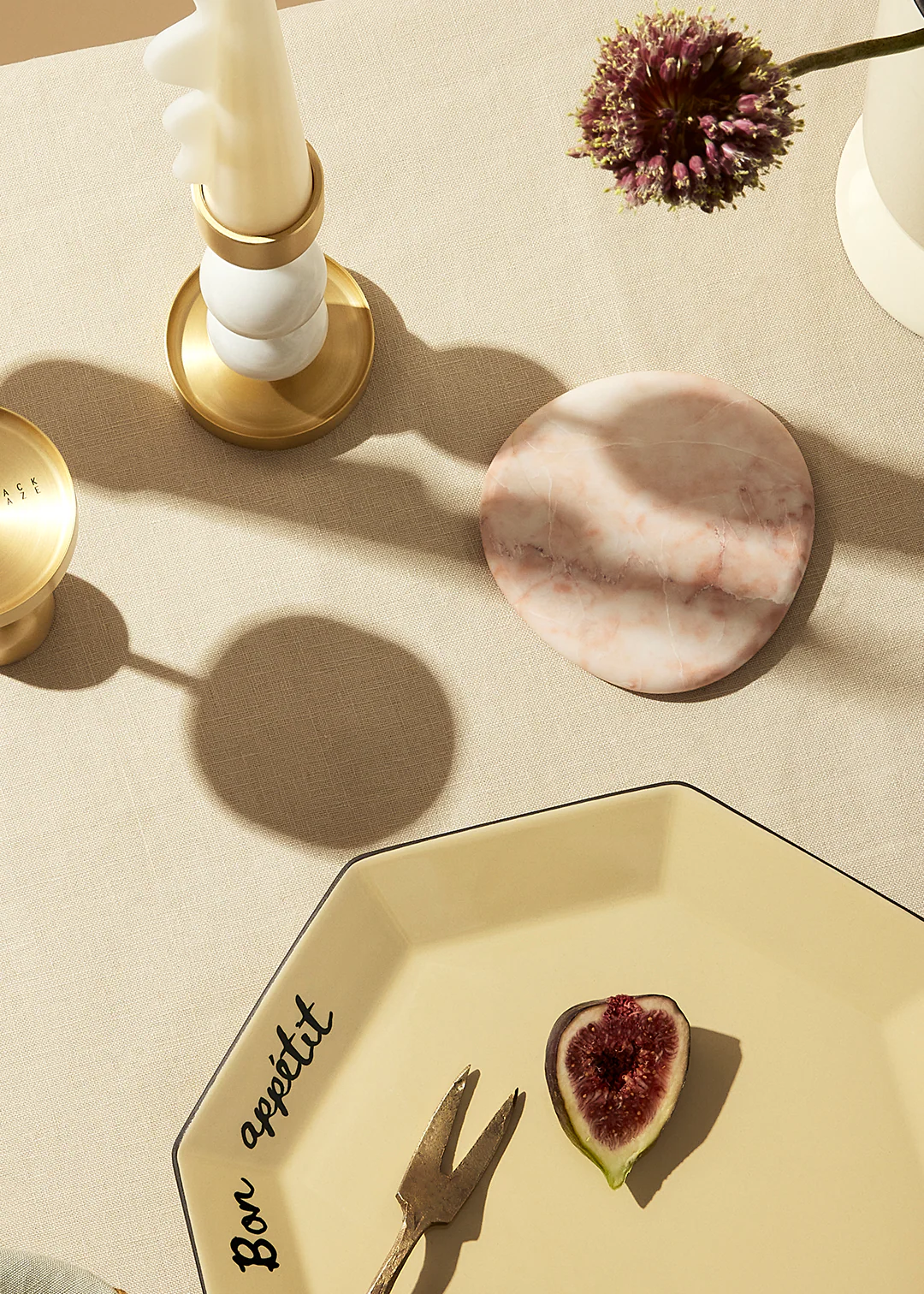 BLACK BLAZE 石杯墊兩件組 玫瑰