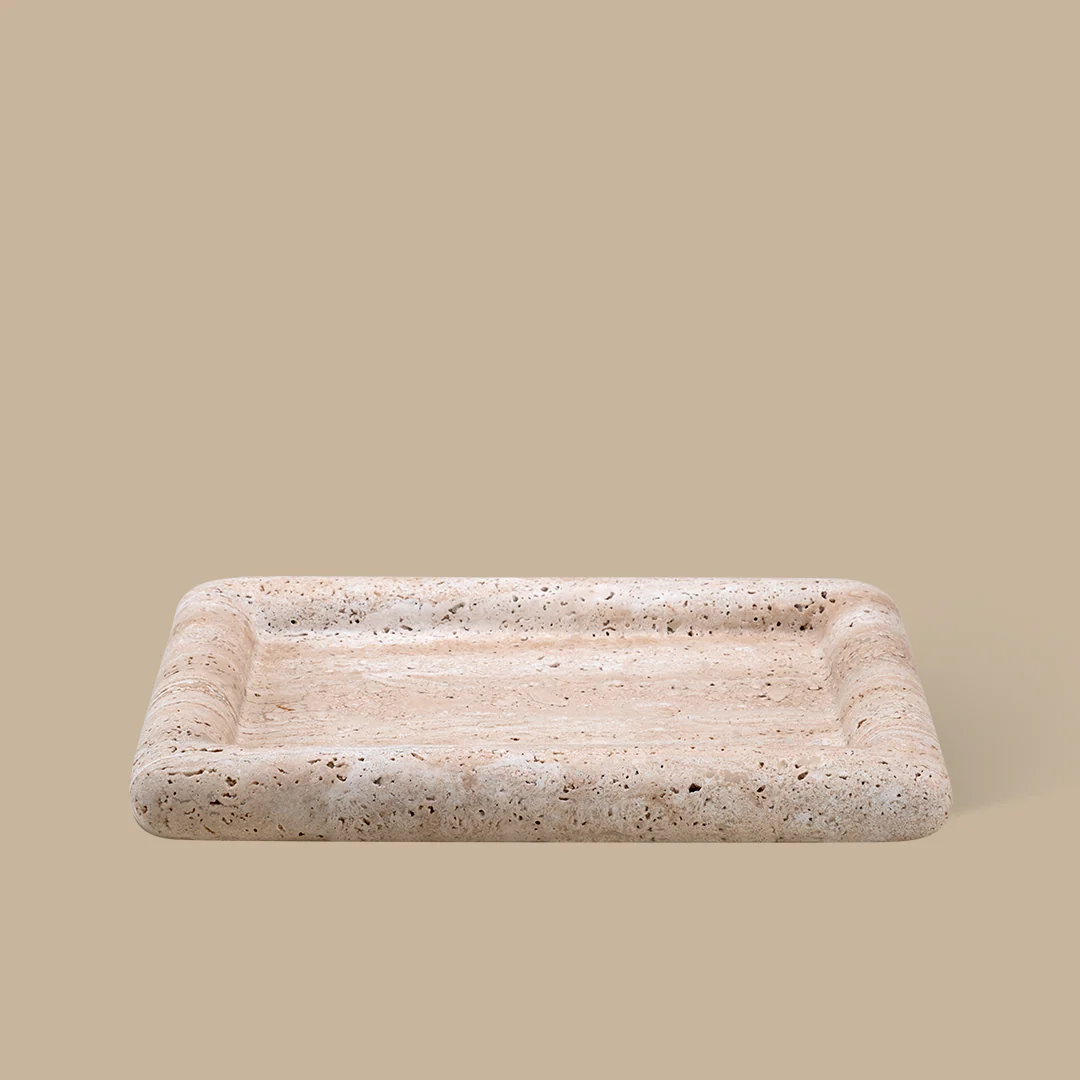 BLACK BLAZE 長方形托盤/洞石