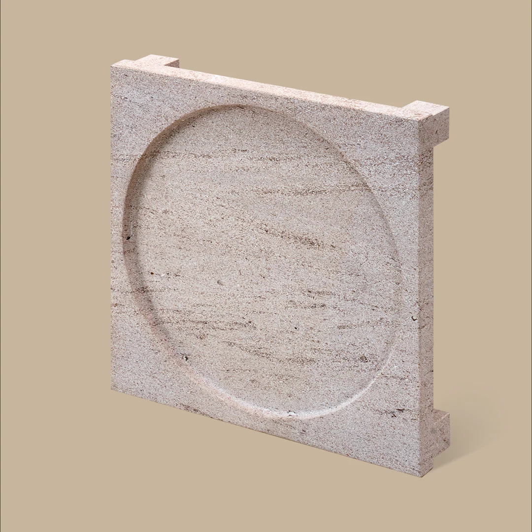 BLACK BLAZE 花園方形托盤/洞石