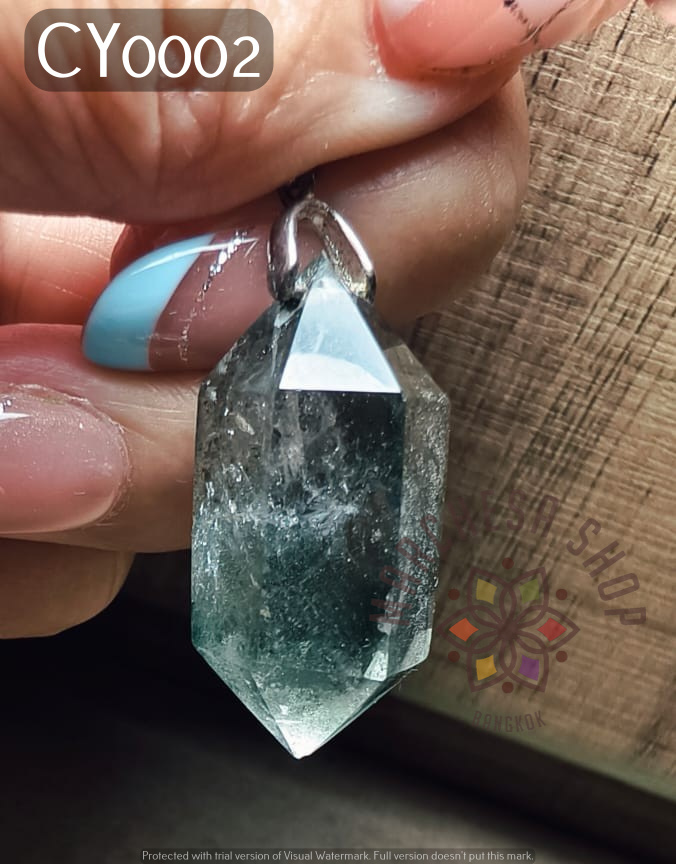 CY0002 - 【強勁財運石 主正財 助事業】天然綠幽靈吊飾