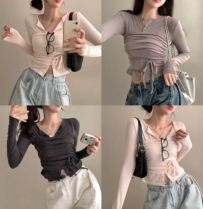 早秋預訂｜緊身胸衣開襟衫兩件套