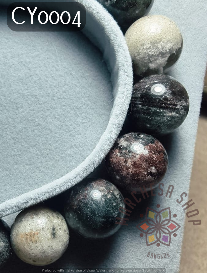 CY0004 - 【健康、財運、智慧 Level Up】天然四季幽靈 12mm 手串