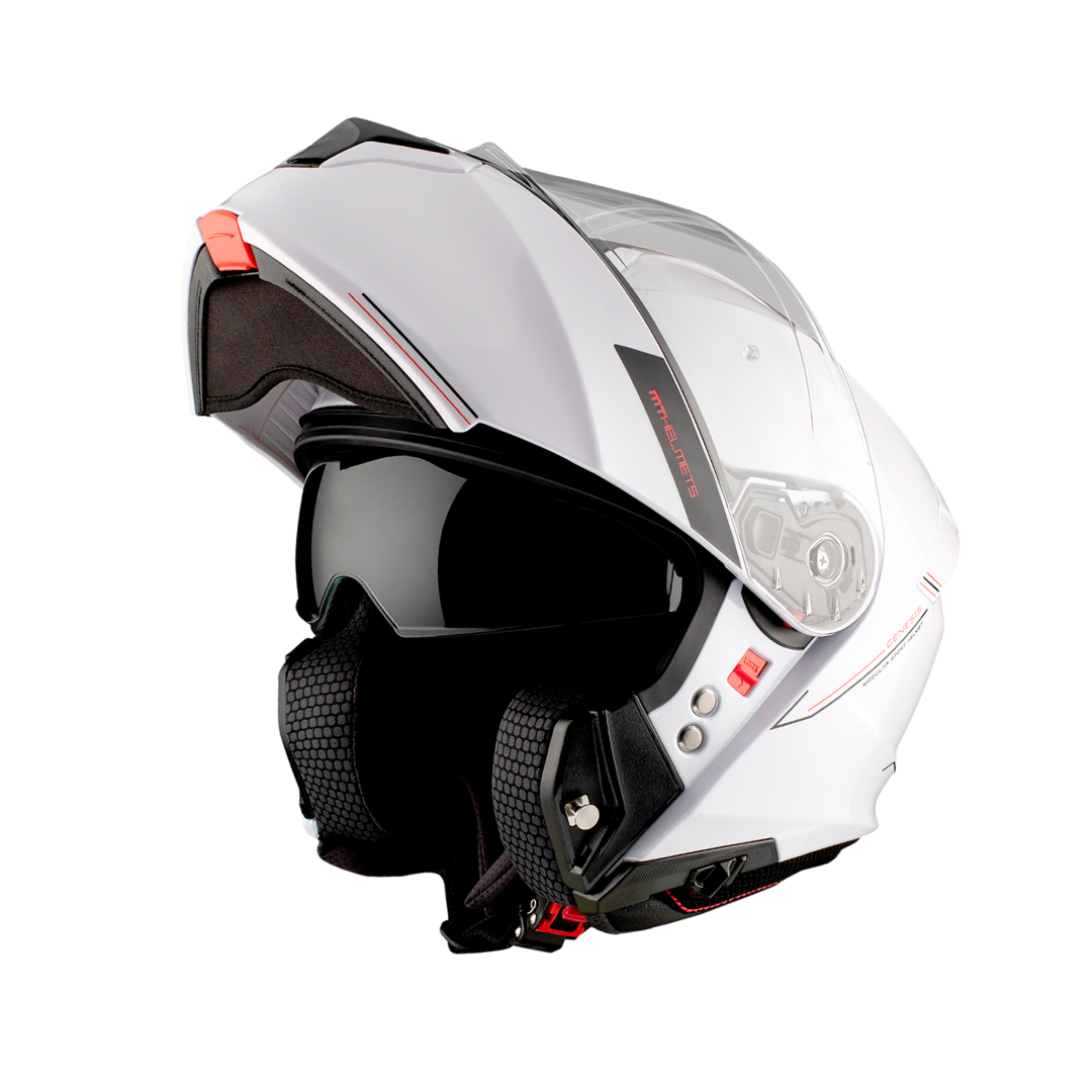 MT HELMETS GENESIS SV SOLID A0 GLOSS WHITE 亮面