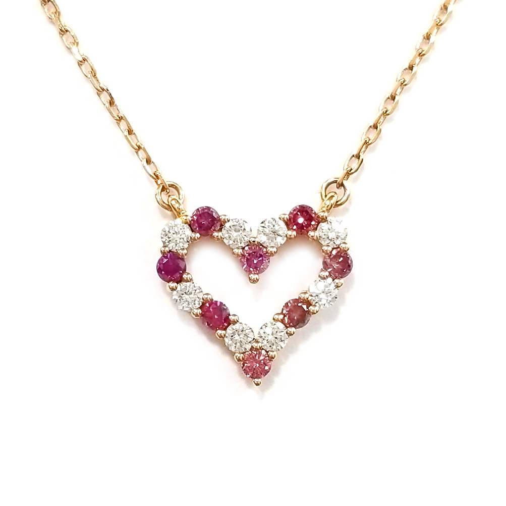 18K玫瑰金 實驗室培育粉鑽石頸鏈