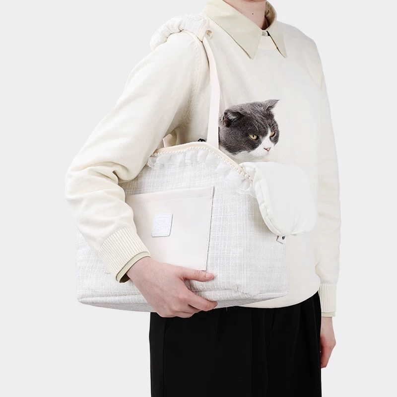 BONE PUPPY小香风宠物单肩包 外出便携 承重5KG