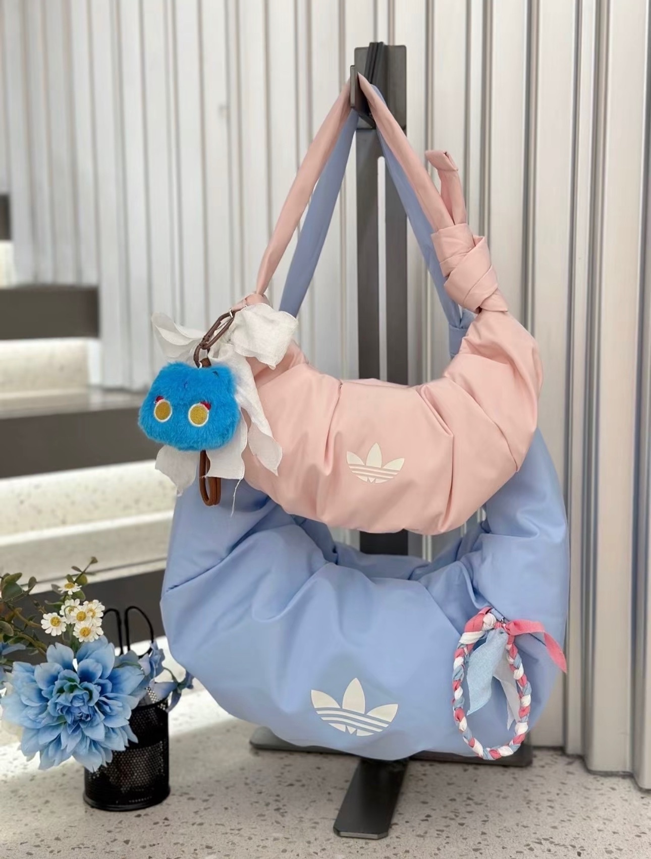 ADIDAS ORIGINALS BAG 粉藍 淺粉紅 餃子包 雲朵包 羊角包