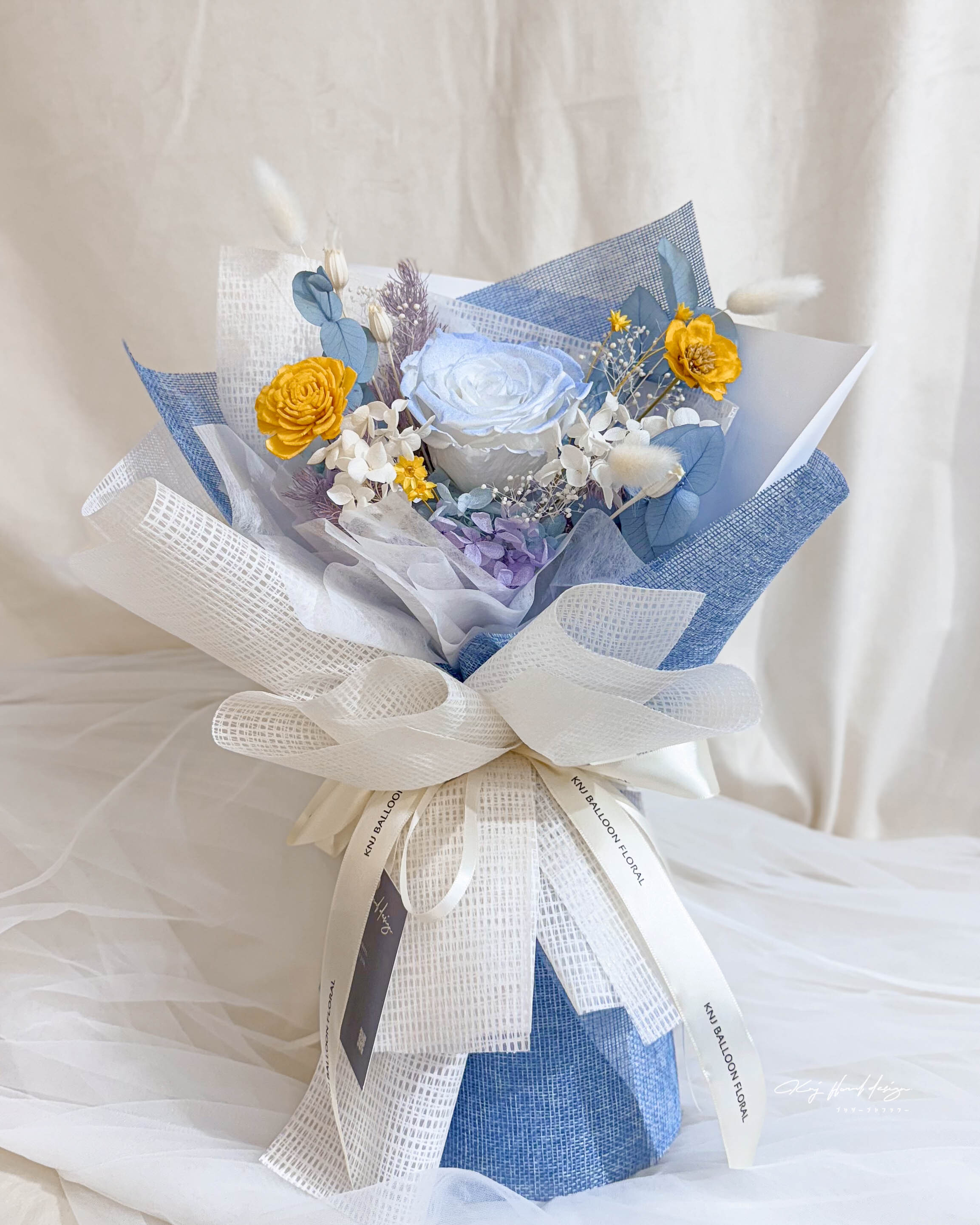 莫內花園・單朵永生玫瑰花束