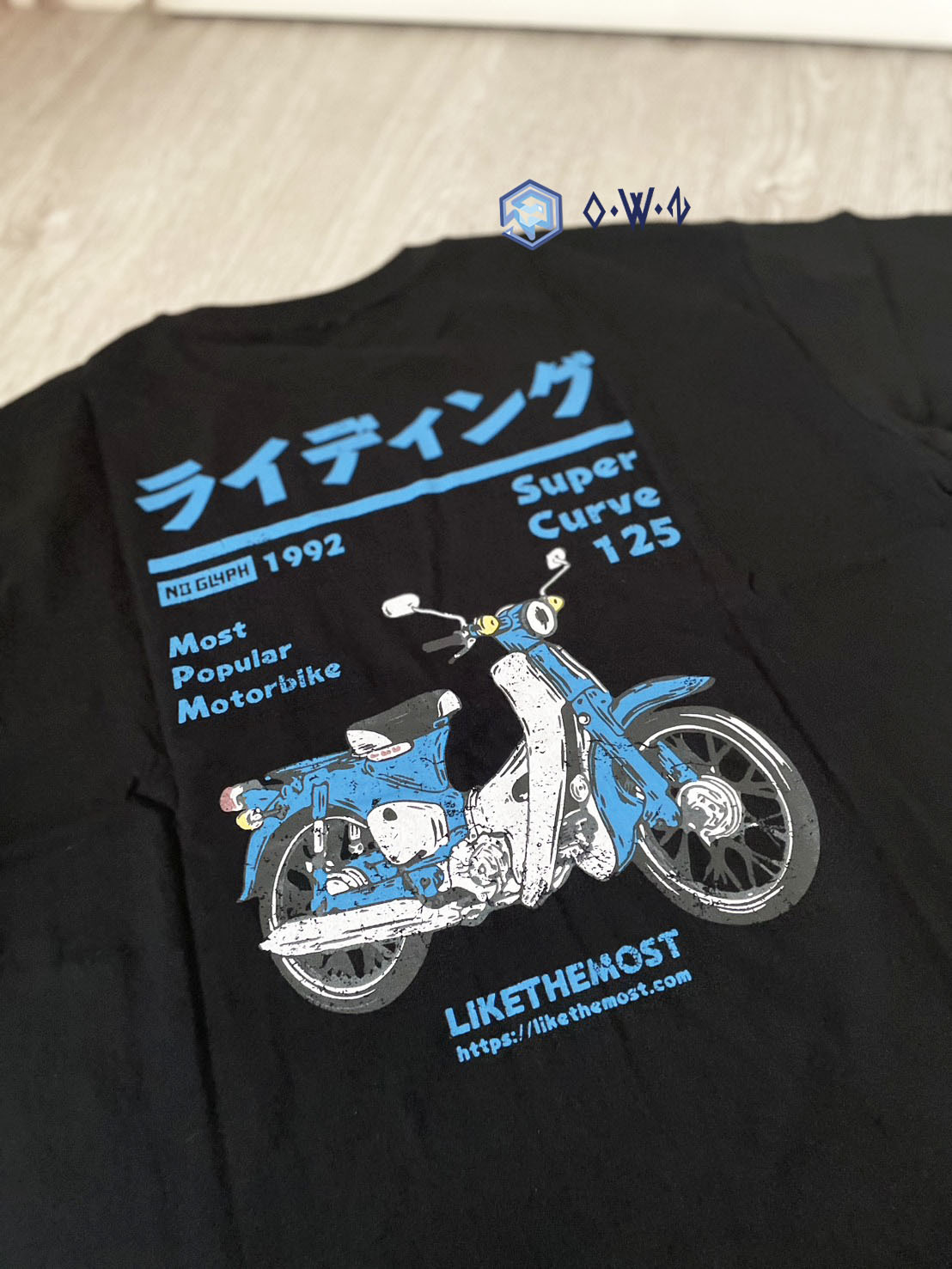 【OWN】LIKE THE MOST 短袖上衣 日式 機車 休閒 流行 夏季服飾 不分男女 白色 黑色 灰色